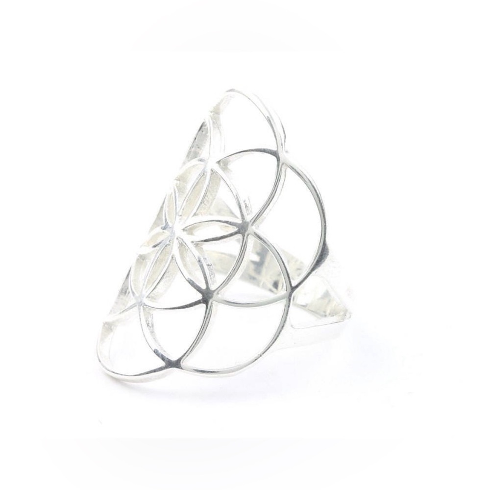 Sterling Silver Geometric Ring. Size 6.